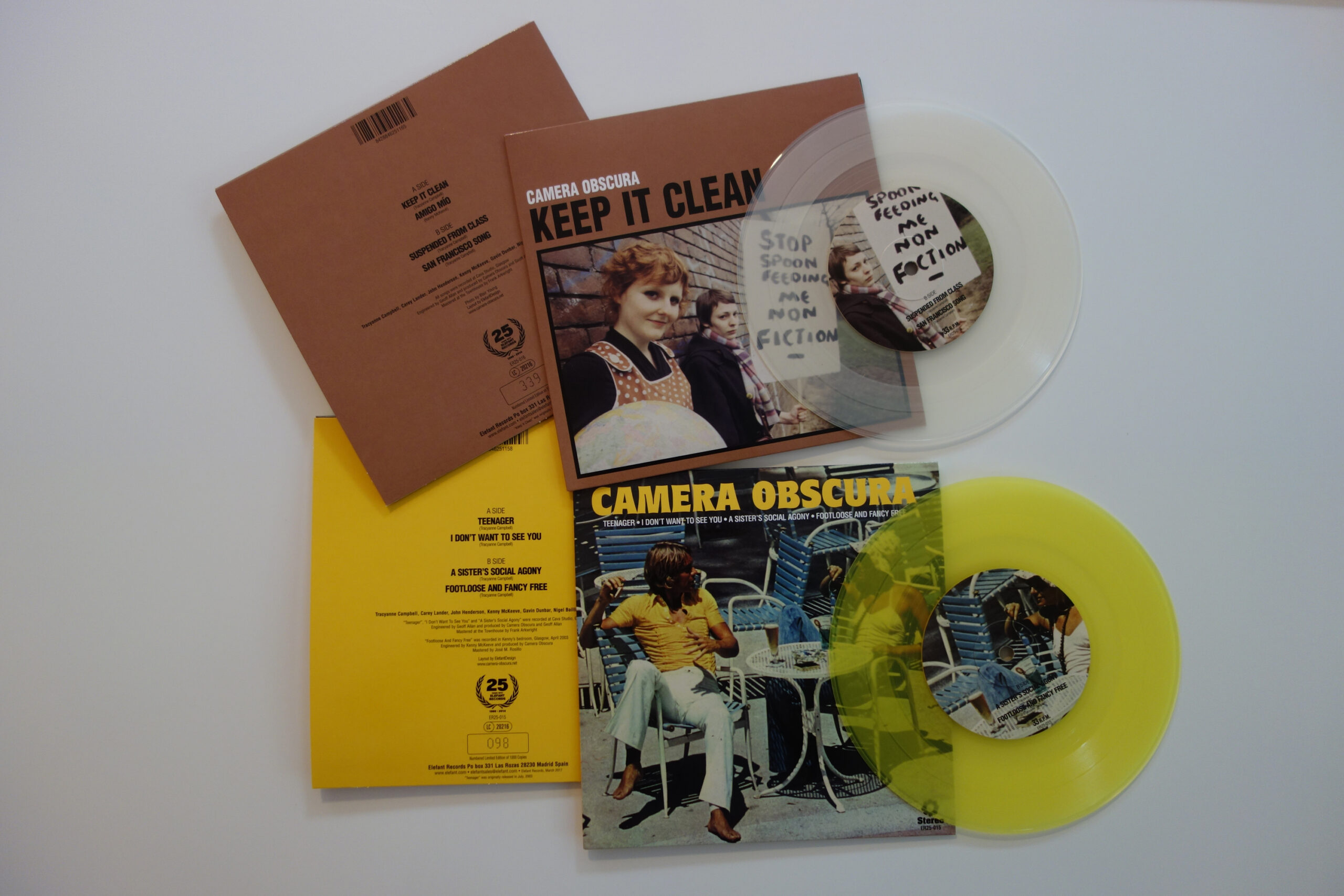 Imagen destacada de noticia: CAMERA OBSCURA: Edición por primera vez en vinilo de los singles "Teenager" y "Keep It Clean" [Colección 25 aniversario de Elefant Records]